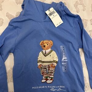 Ralph Lauren Kids Blue Polo Bear long sleeve t shirt